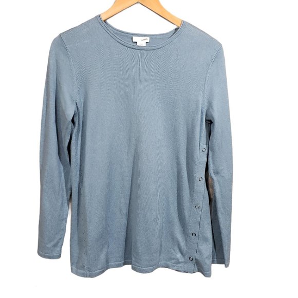 J. Jill Tops - J. Jill NWT snap side oversized long sleeve knit shirt
